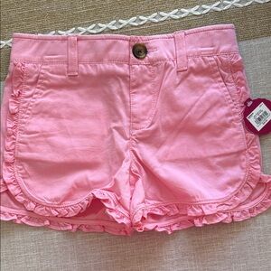 SO Pink Ruffle Trim Kids Shorts
